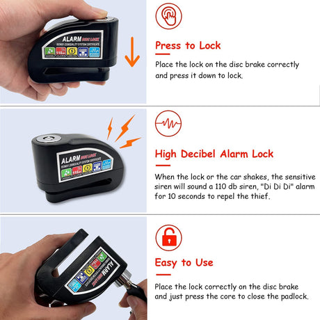 Anti-theft alarm lock for electric bicycle